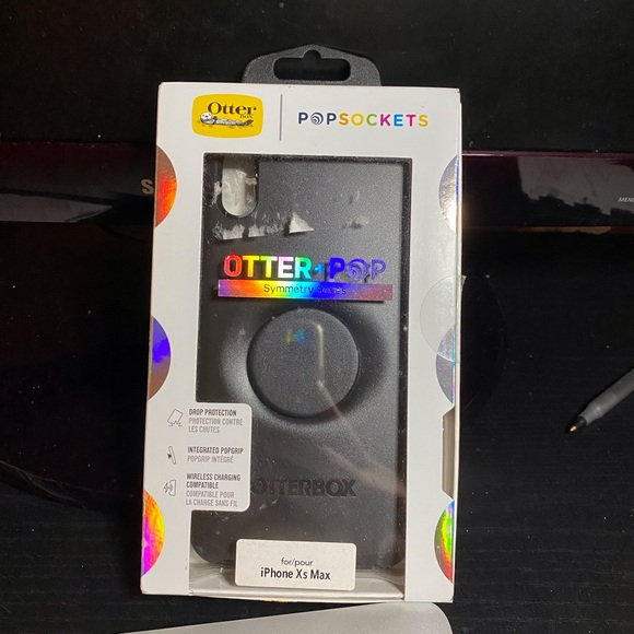 OtterBox Black Symmetry Series Pop Case for iPhone Xs Max - Picture 1 of 2